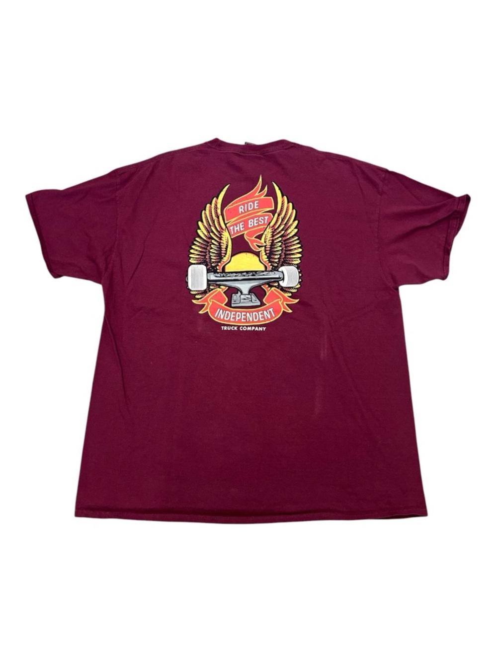 🔥🔥Vintage INDEPENDENT TRUCK COMPANY Ride Free Skateboard T-Shirt‎ Sz 2XL - EUC